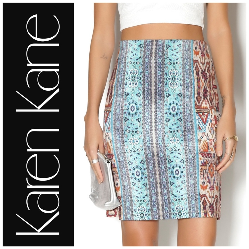 Karen Kane Pull-on Baja Tribal Print Skirt